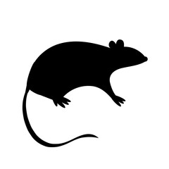 silhouette of a mouse
