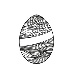 black and white egg line artwork