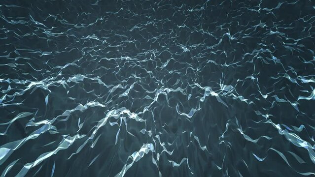 Flowing blue water like waves