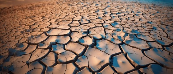 runks of dried dead trees, vast desert with cracked arid soil, summer, desery, Landscape of dry cracked earth, Generated AI