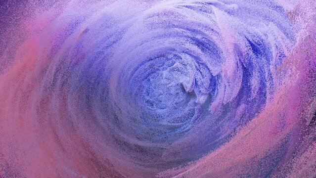 Abstract particles spiral motion 3d animation.