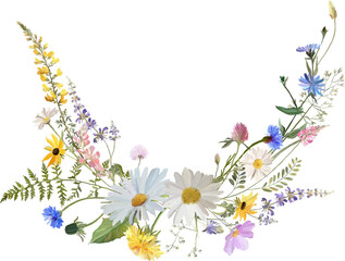 floral arrangement of meadow flowers © milavas