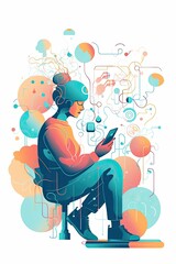 Travel app illustration