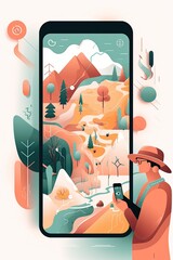 Travel app illustration