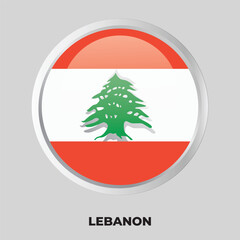 button flag of lebanon