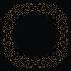 A gold frame with the word gold on it