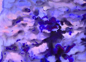 abstract watercolor background, purple clouds