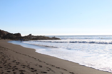 beach at sunset is relax