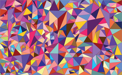 an ornament of triangles of different sizes and colors