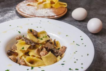 tagliatelle with mushrooms