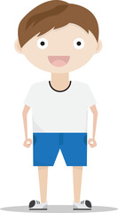 man boy standing cartoon cute