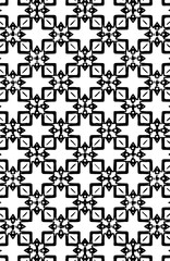 Seamless geometric shapes repeated grid pattern design vector element in black color