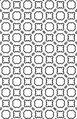 Seamless geometric shapes repeated grid pattern design vector element in black color