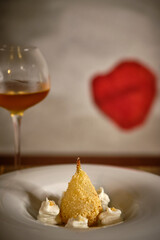 Ricotta and Pear Dessert with Passito Wine