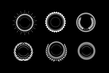 set collection vintage badges element