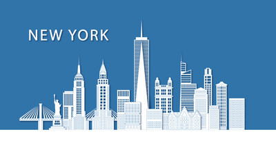 Naklejka premium abstract city skyline New york Skyline 