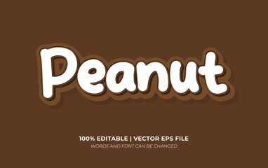 Brown Peanut Editable Text Effect, Editable Font Style Theme