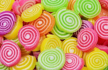 Fototapeta na wymiar colorful candy mix sugar, jelly mix sugar, multicolored sweets sugar candy 