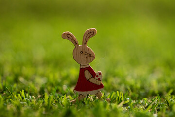 easter bunny in grass