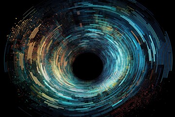 Obraz premium Data swirl and Data vortex,Big data concept