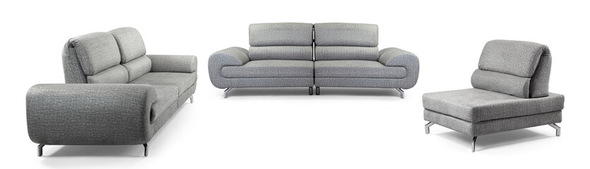 Modern furniture set isolated  on white background