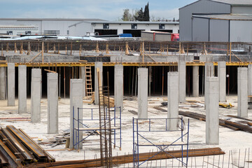 Construction of a new trading mall.