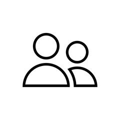 People icon vector in line style. Group concept