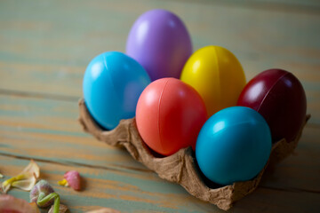 Obraz premium easter eggs in a basket