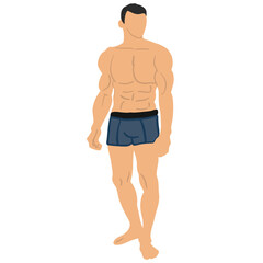 Athletic body man ,good for graphic design resource.