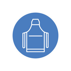 Protection apron black line icon. Work uniform.