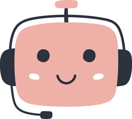 AI chat bot assistant illustration