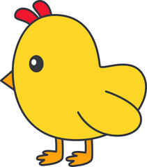 Cute Chicken Illustration Vector