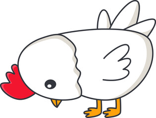 Cute Chicken Illustration Vector