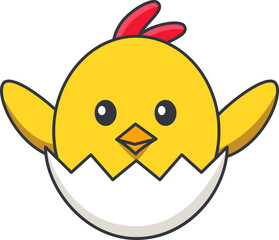 Obraz premium Cute Chicken Illustration Vector