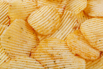 Lots of potato chips, texture