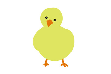 デフォルメされたひよこのベクターイラスト