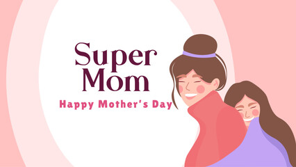 Mothers day greeting card template 