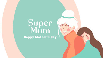 Mothers day greeting card template	