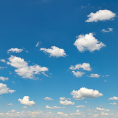 Naklejka na ściany i meble white cloud on beautiful blue sky