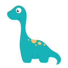 Cute cartoon dinosaur for nursery decoration.