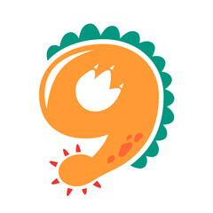 Obraz premium dinosaur number design birthday party for kids