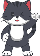 Cute Cat Illustration Vector