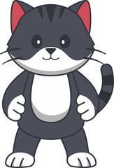 Obraz premium Cute Cat Illustration Vector