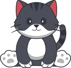 Cute Cat Illustration Vector