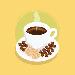 vector colombian coffee illustration concept
