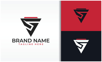 Initial Letter CSG Triangle Logo