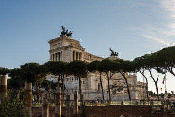 Rom, Italien, Apr. 2023 Das von Mussolini erbaute Denkmal Altare della Patria mit dem Grab des...