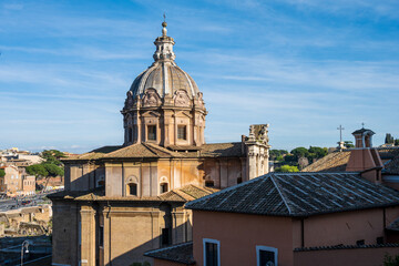 Fototapeta na wymiar Rom, Italien, Apr. 2023 Die Chiesea Santi Luca e Martina Im Forum Romanum