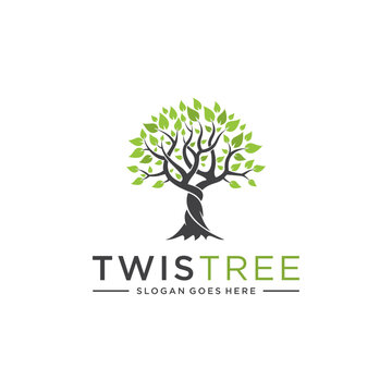 Tree logo design. Elegant nature concept