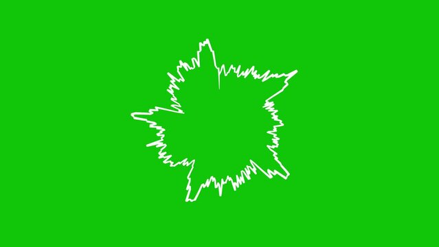 4k abstract music sound wave or audio wavefrom isolated on green screen background.Line digital minimalist voice and soundtrack wave equalizer.Shape line volume or speech symbol animated background.